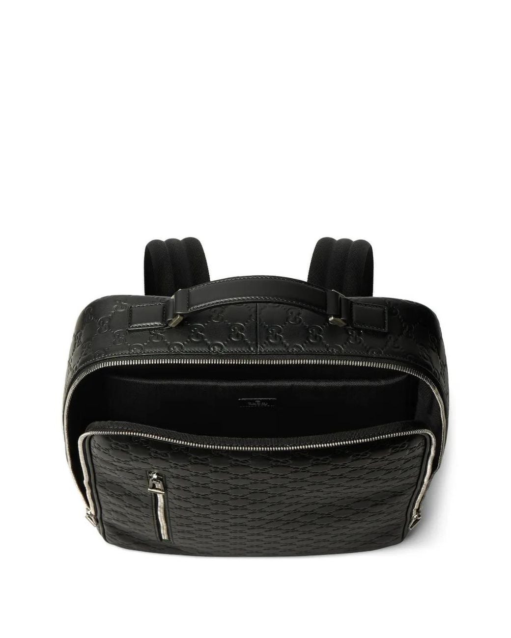 Gucci Black Gg Emblem Backpack for men