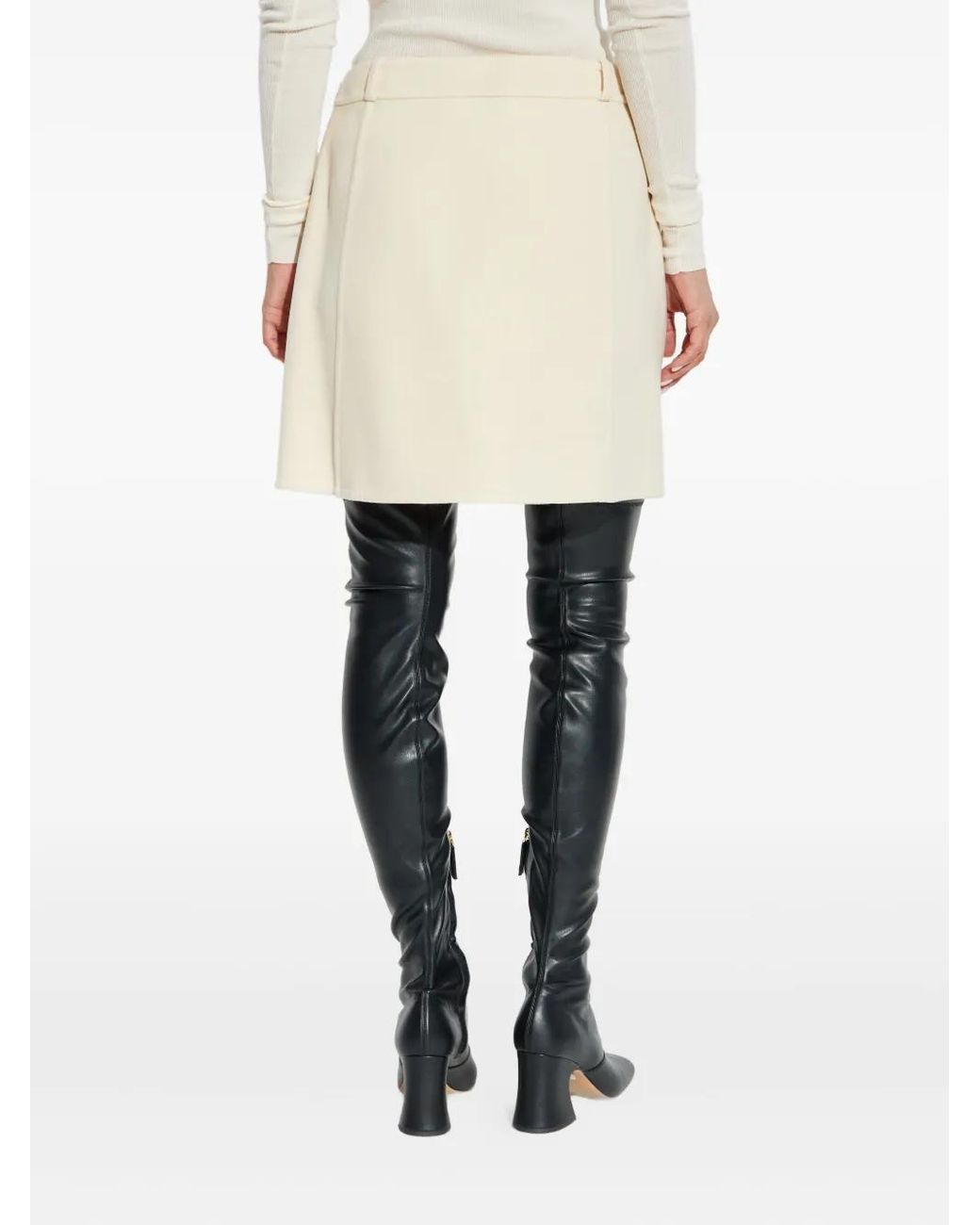 Jil Sander Natural Wool Skirt