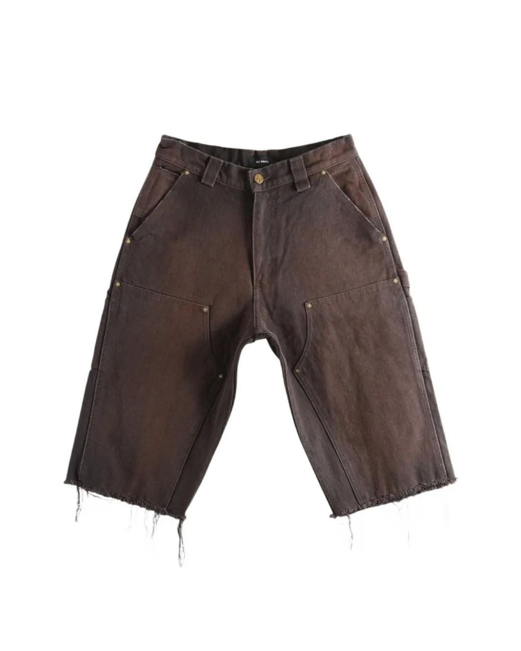 Willy Chavarria Gray Raw-Cut Carpenter Trousers for men