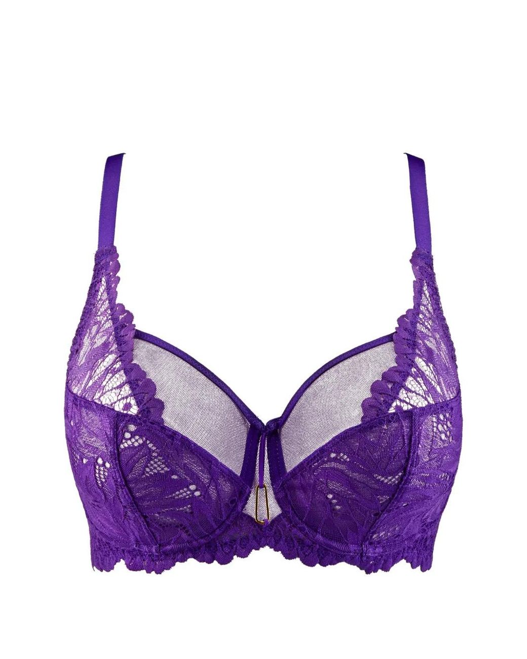 Aubade Purple Flowermania Floral-Lace Bra