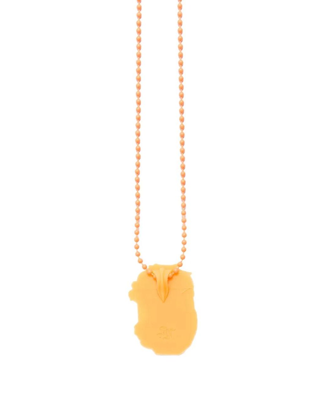 JUN/NAKAYAMA White Sculpted-Pendant Ball-Chain Necklace