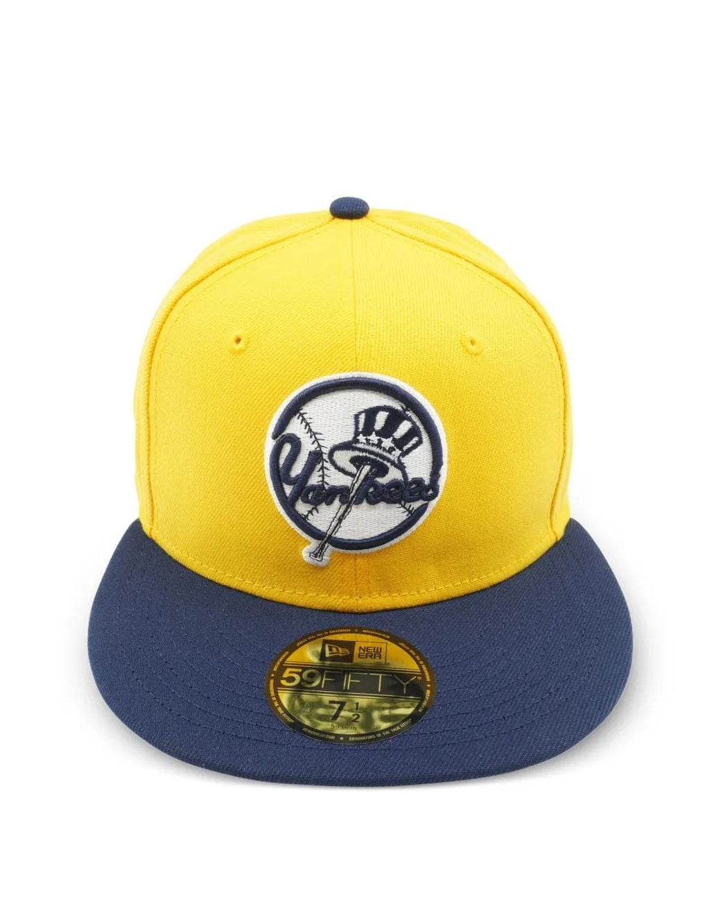 KTZ Yellow 59Fifty New York Yankees Two-Tone Baseball Cap for men