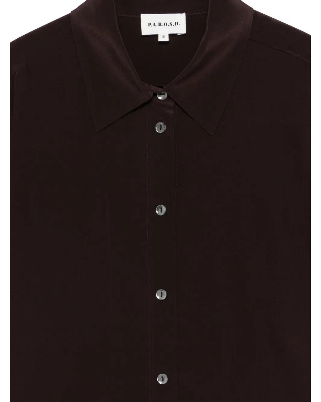 P.A.R.O.S.H. Black Sweet Button Shirt