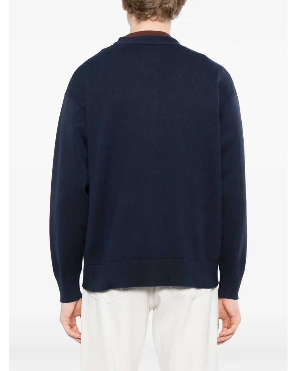 SPORT b. by agnès b. Blue Dino-Embroidered Cardigan for men