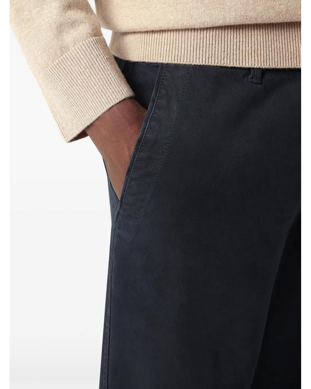 Stone Island Blue 3100030 Stretch Organic Broken Twill Cotton 'Old' Effect Chino Pants for men