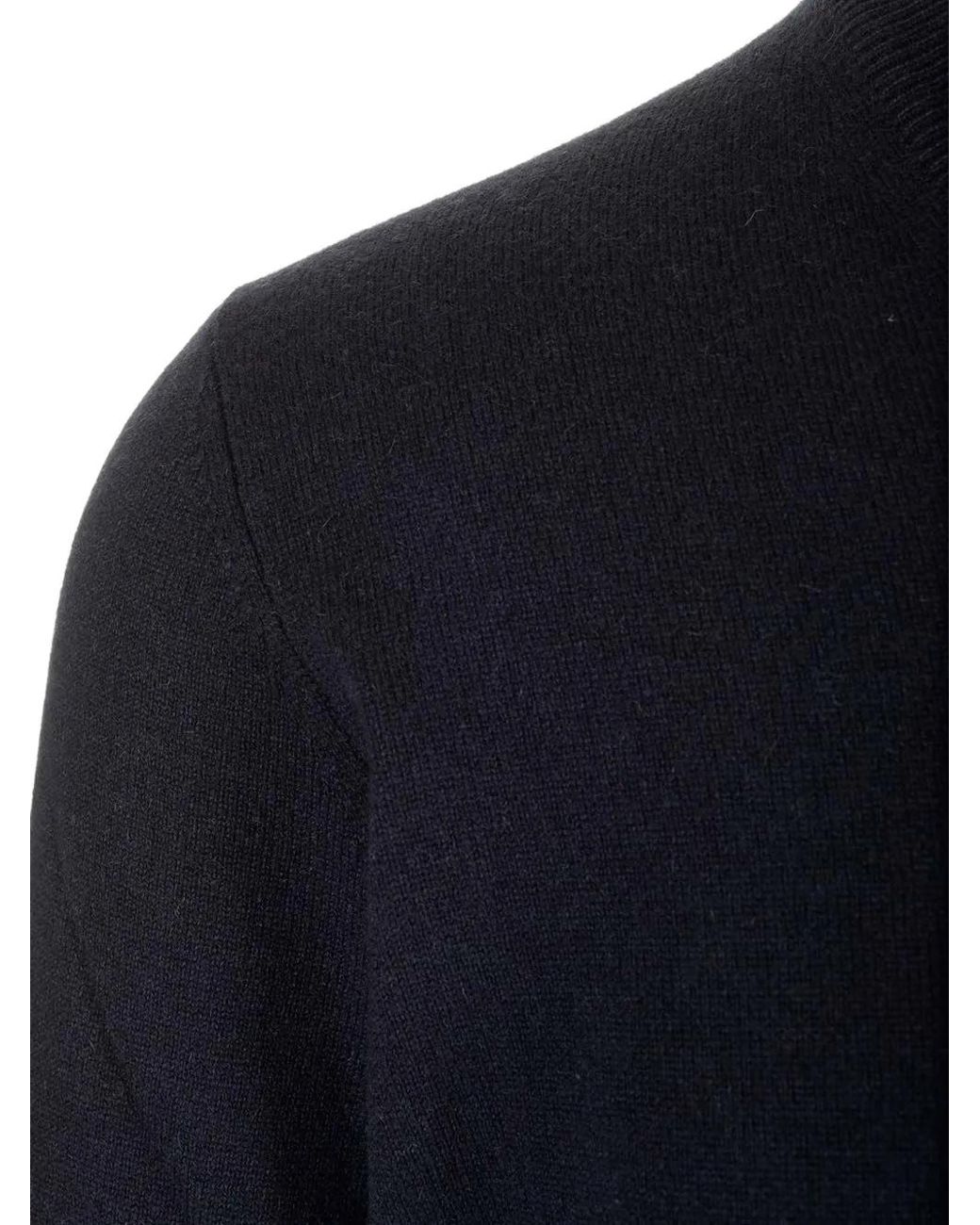 Al Duca D'aosta Blue V-Neck Sweater for men
