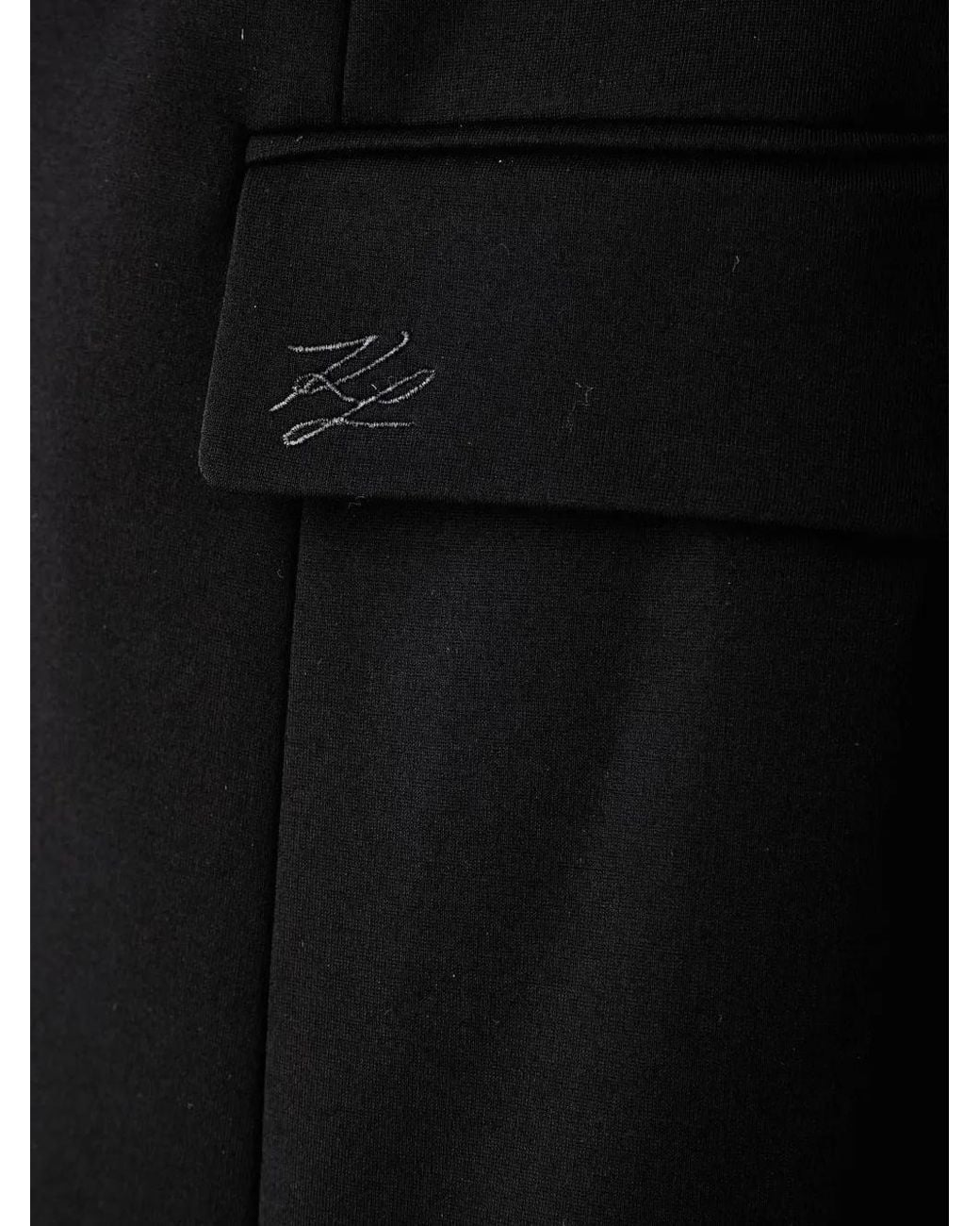 Karl Lagerfeld Black Structured-Shoulder Blazer