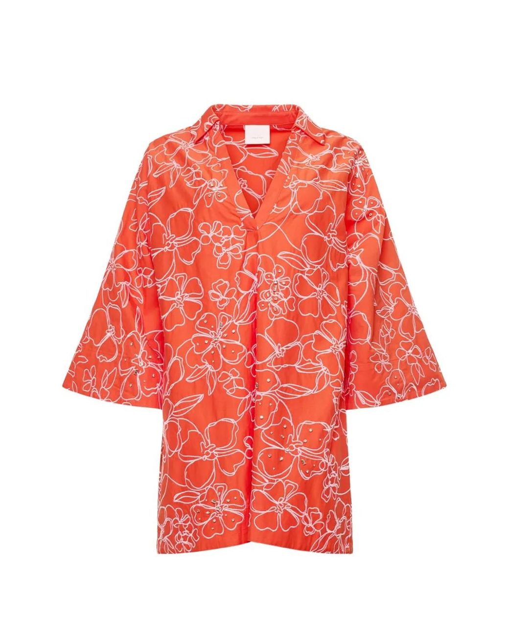 Cinq À Sept Red Arcia Kaftan Dress