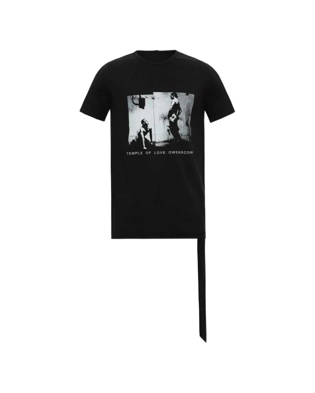 Rick Owens Black T-Shirt With 'Level T' Print for men