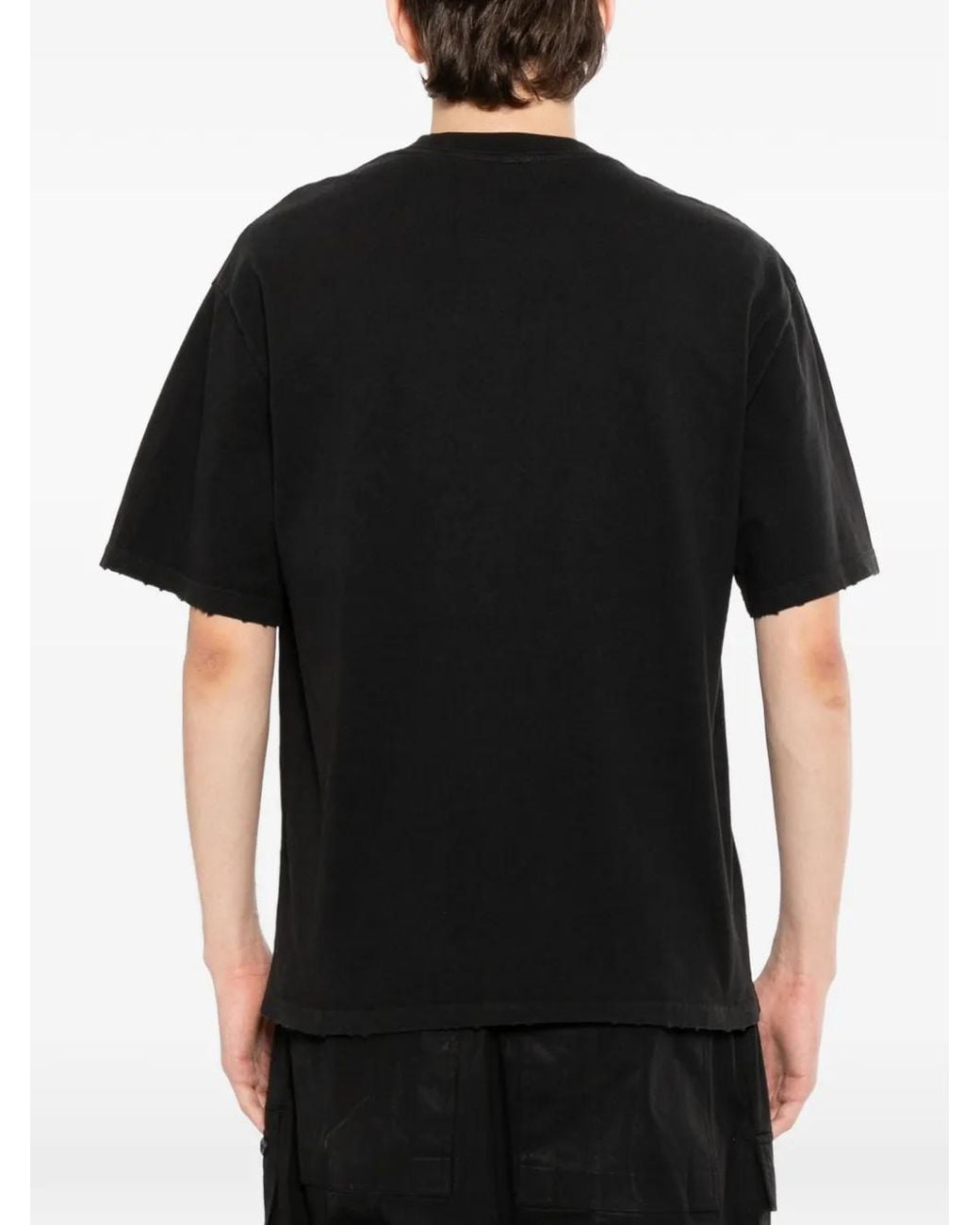 WARMAN Black Graphic-Print T-Shirt for men