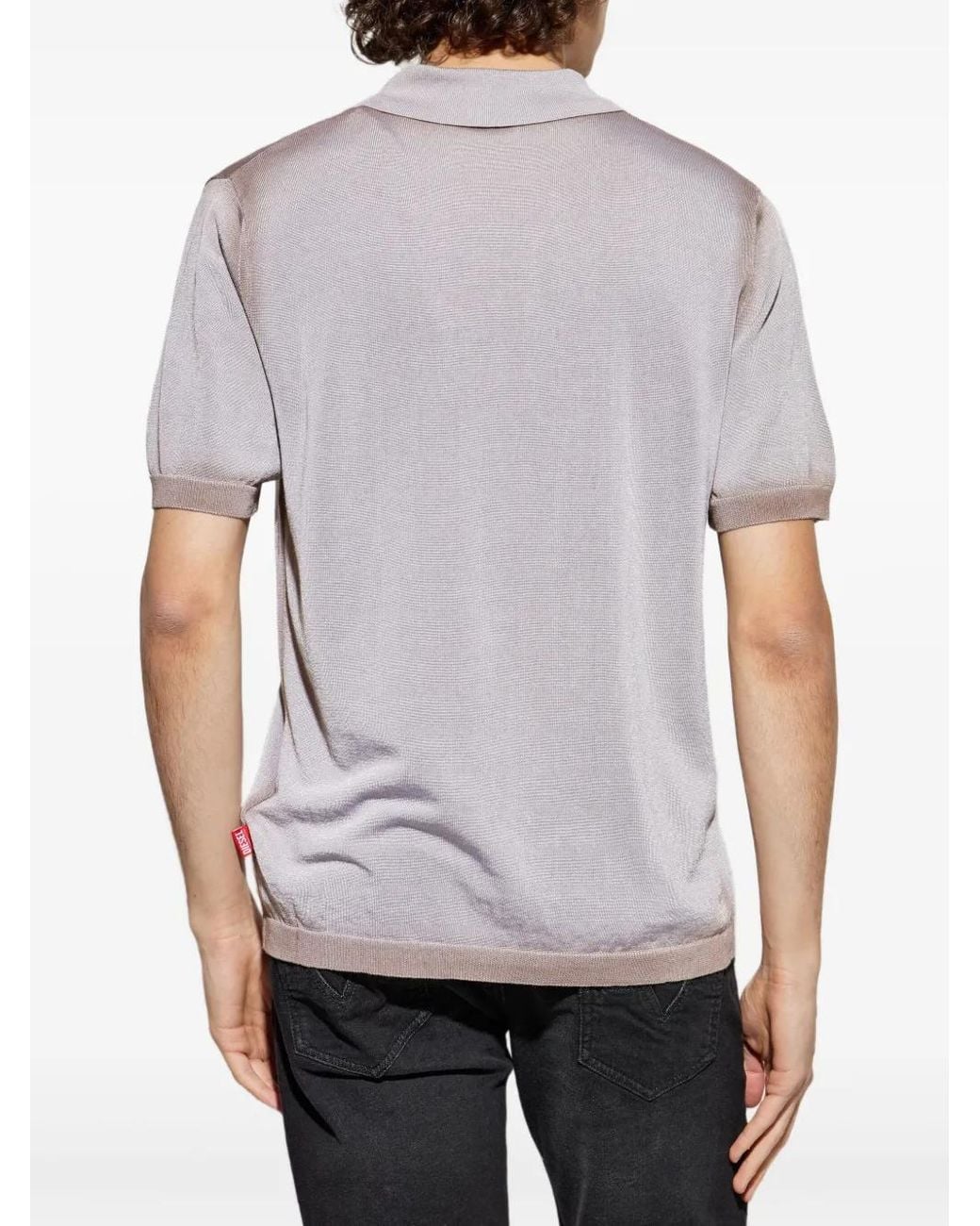 DIESEL Gray Button-Up Polo Shirt for men