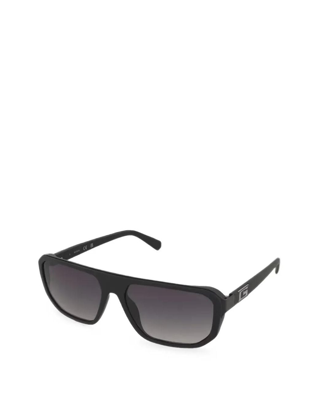 Guess Eckige Sonnenbrille Mit Logo-Schild in Black für Herren