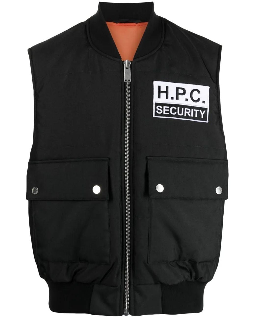 Heron Preston Black H.P.C. Security Gilet for men