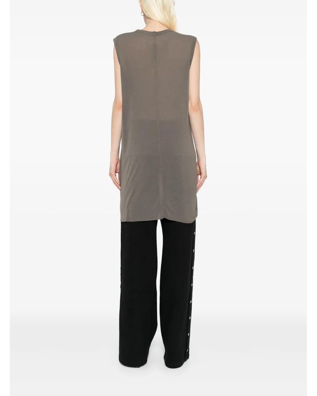 Rick Owens Gray V-Neck Vest