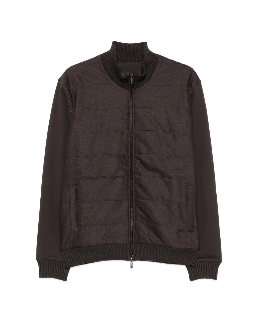Fay Brown Quilted Zip-Up Jacket for men