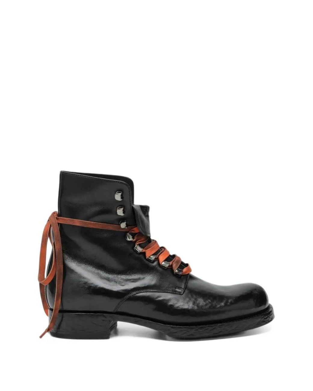 Prada Black Leather Laced Booties for men