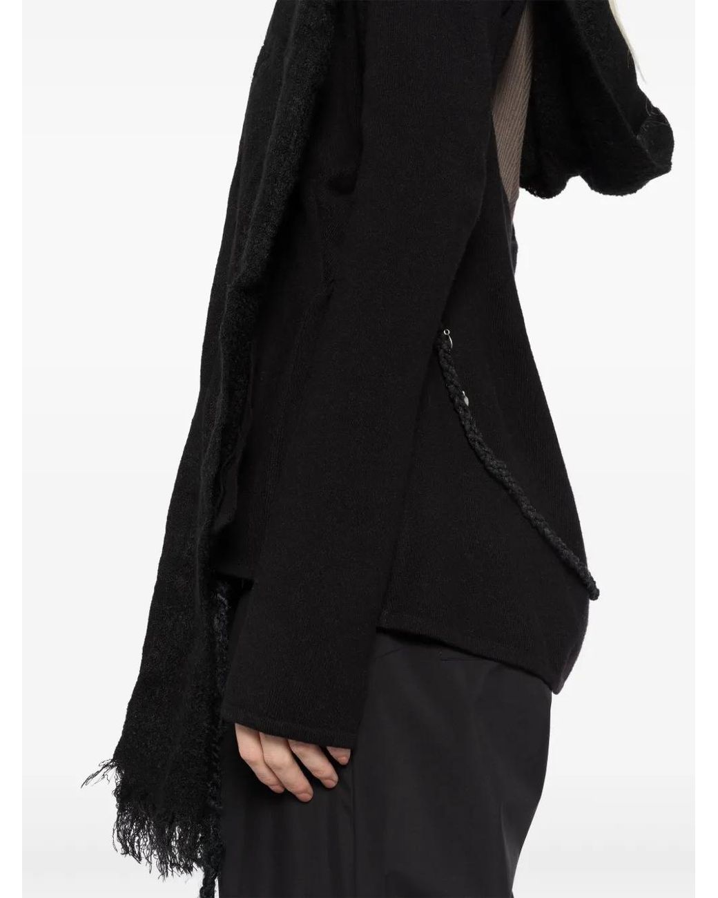 Hyein Seo Black Hooded Cardigan