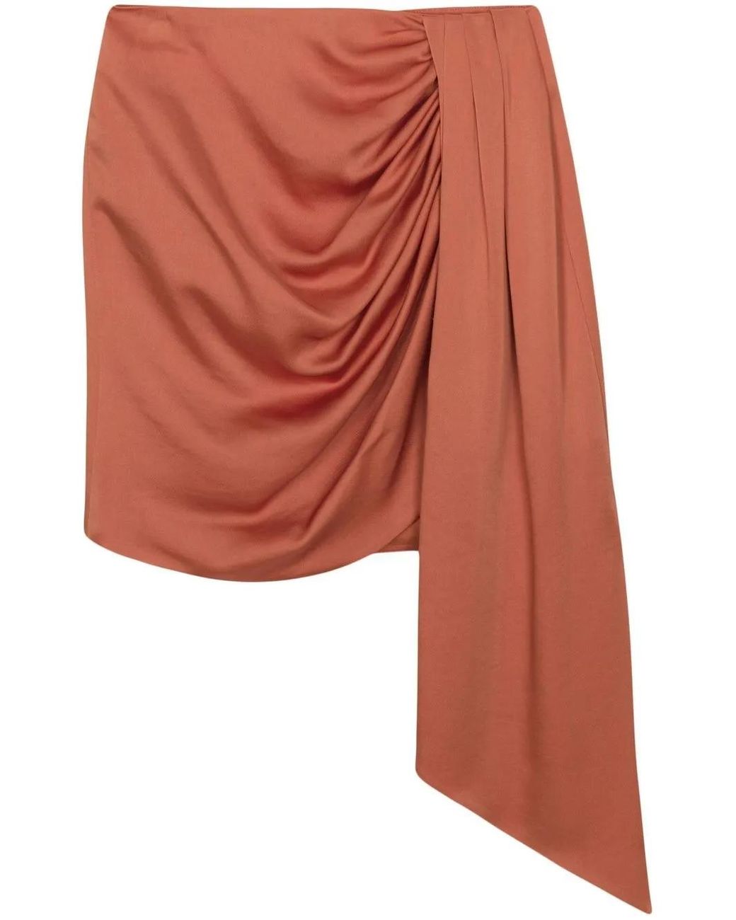 Jonathan Simkhai Orange Mae Draped Skirt