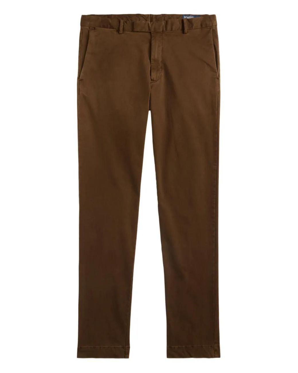 Polo Ralph Lauren Brown Flat-Front Cotton Trousers for men
