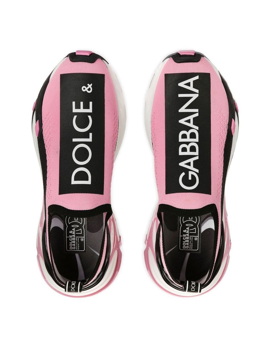 Dolce & Gabbana Logo-print Low-top Sneakers in Pink | Lyst