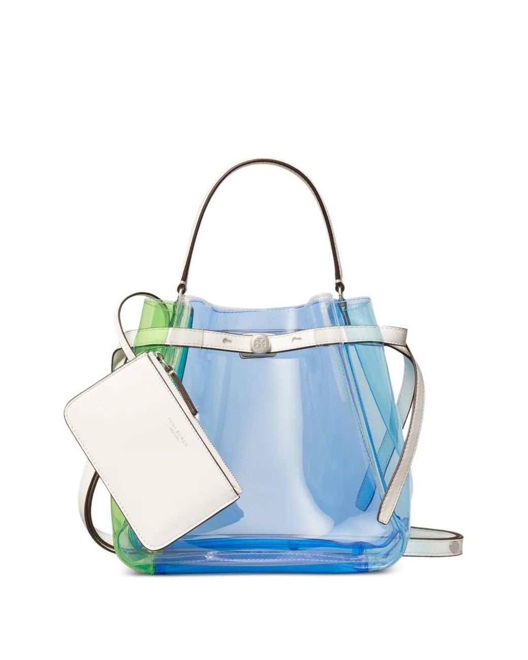 Tory Burch Blue Romy Colourblock Clear Bucket Bag