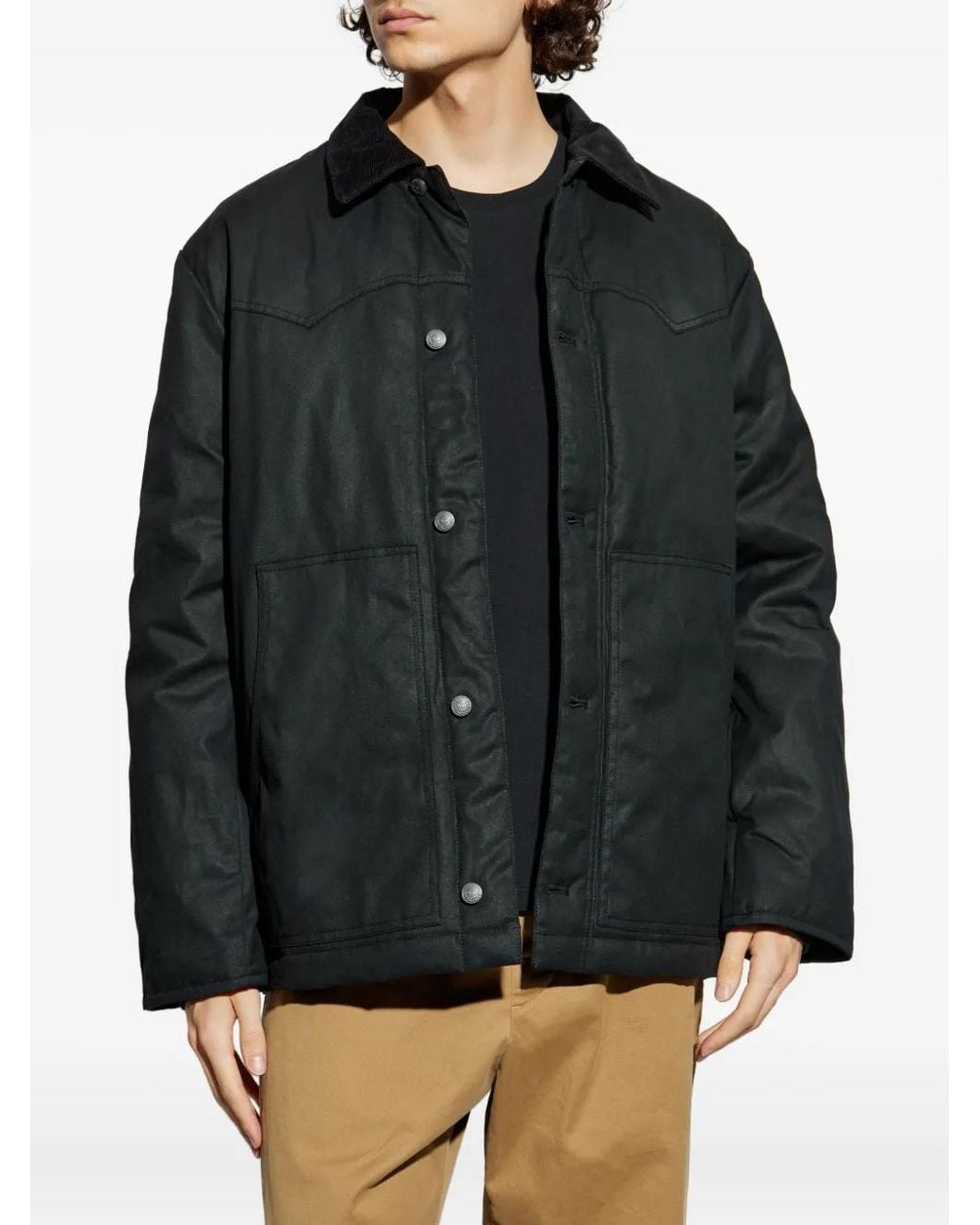 Zadig & Voltaire Gray Panelled Button-Up Jacket for men