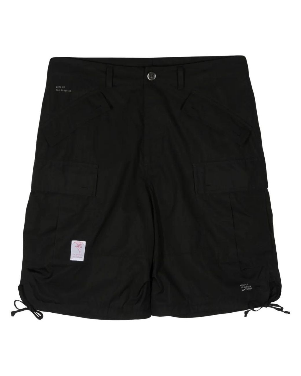 Undercover Black Multi-Pockets Drawstring Hem Shorts for men