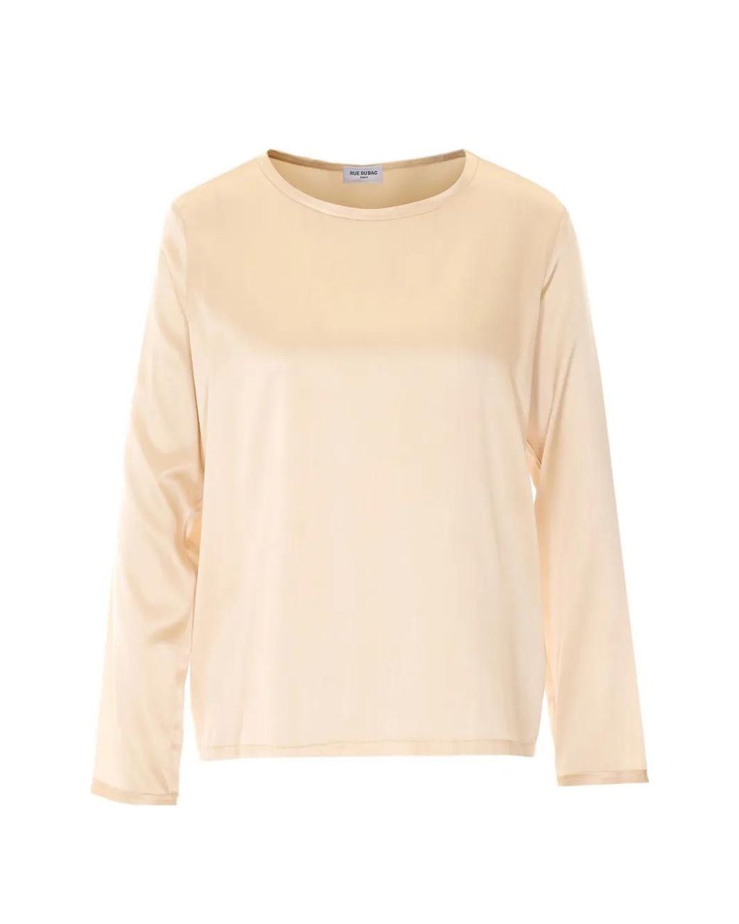 RUE DU BAC Natural Long-Sleeve Blouse