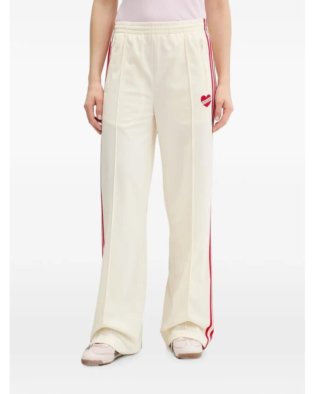 Adidas White Firebird Loose Track Pant