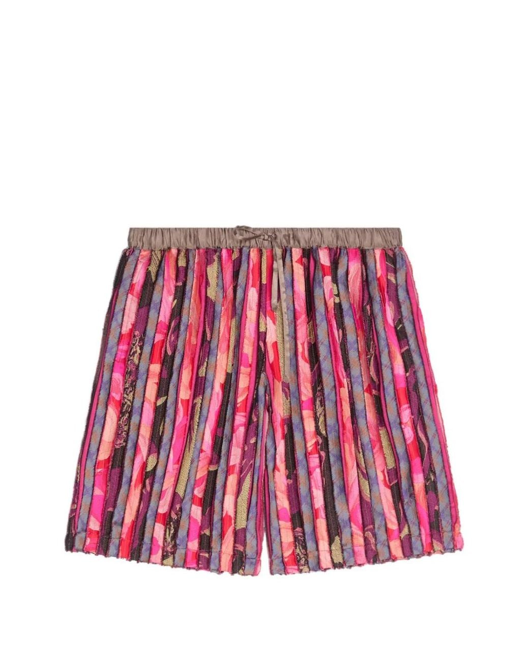 Dries Van Noten Red Striped Shorts for men