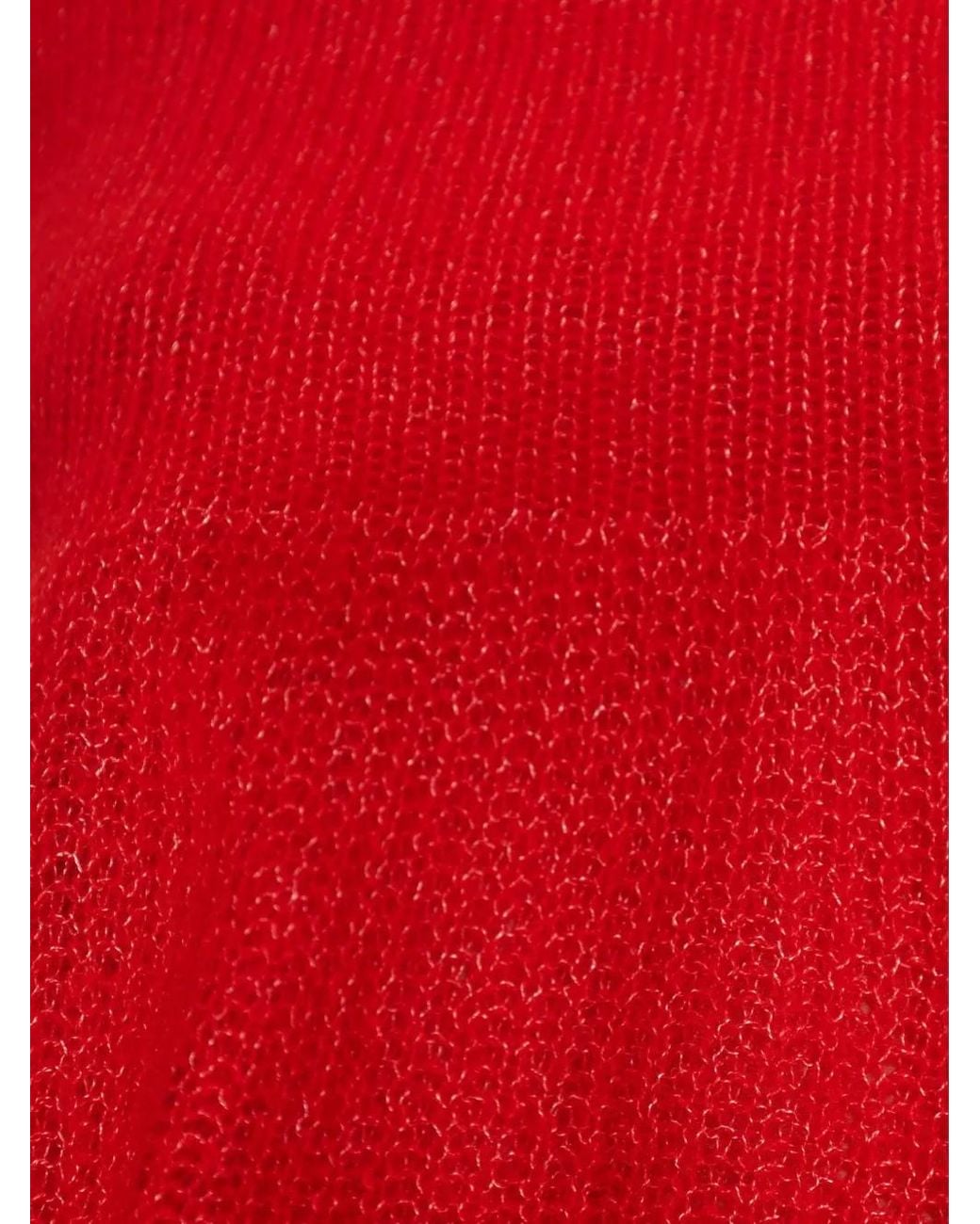 Lisa Yang Red Portia Peplum Sweater
