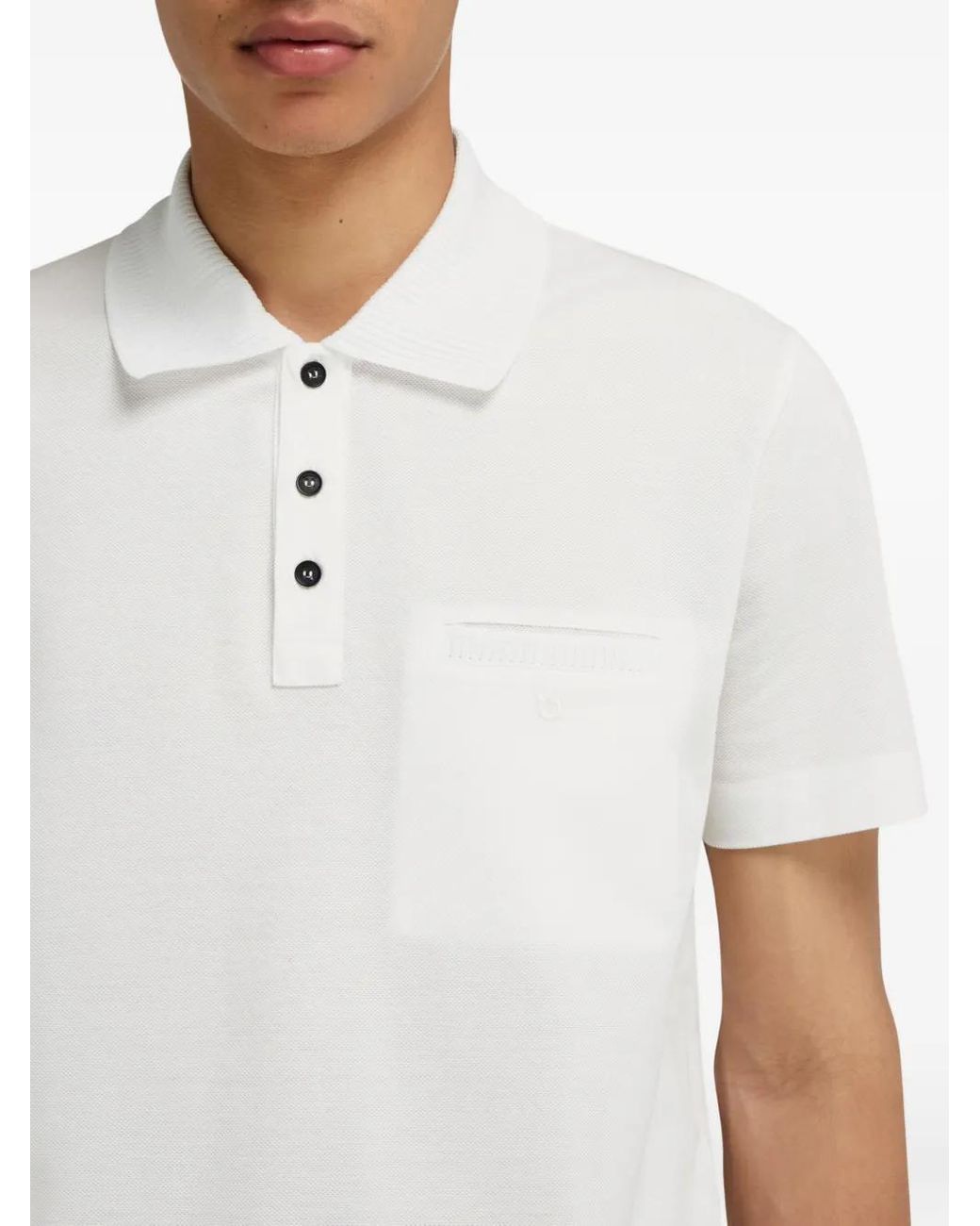 Ferragamo White Cotton Polo Shirt for men