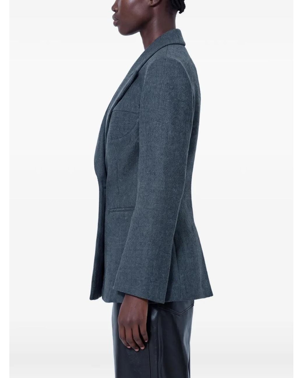 Rohe Blue Notched-Lapel Blazer