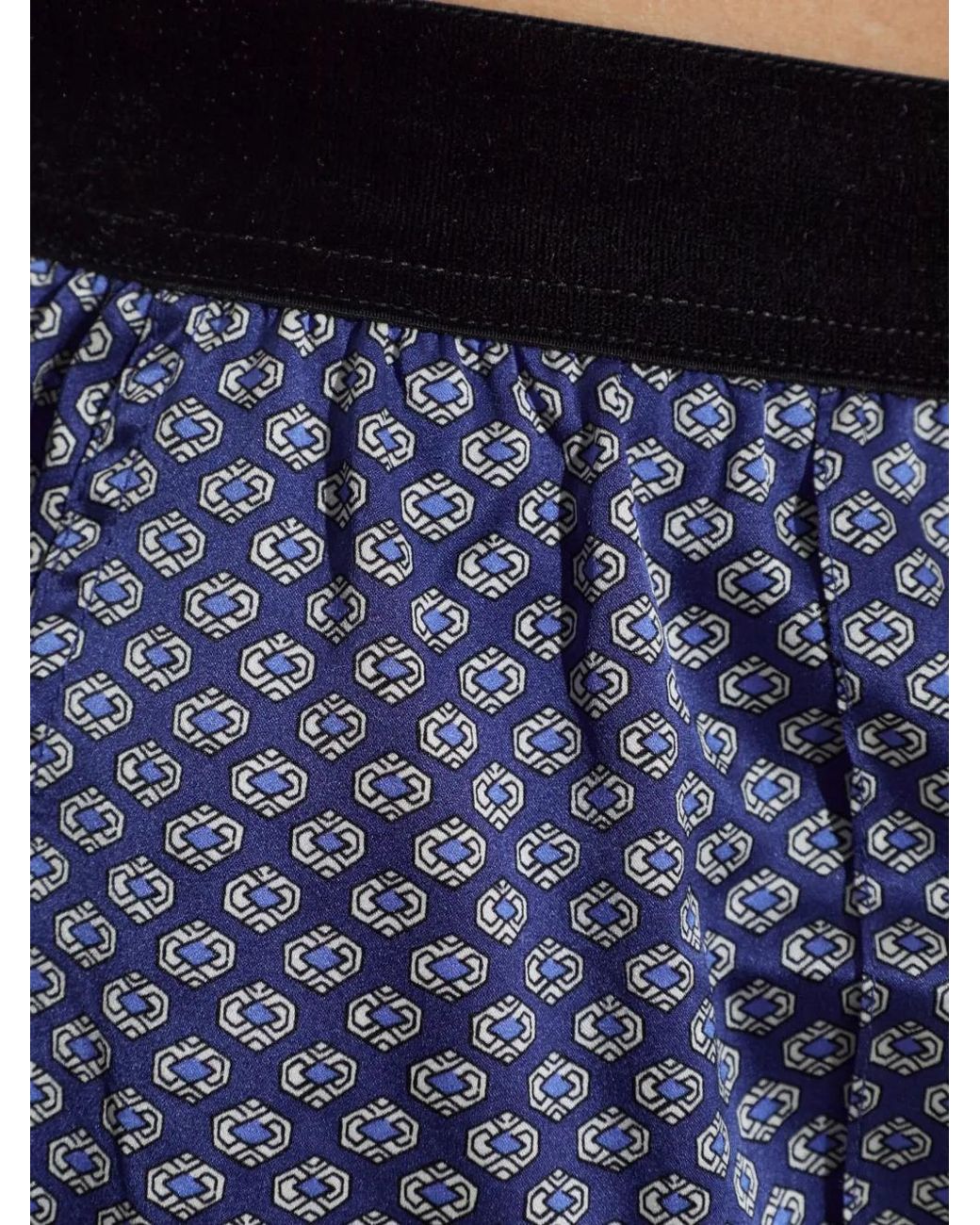 Tom Ford Blue Geometric-Print Silk-Blend Pajamas for men