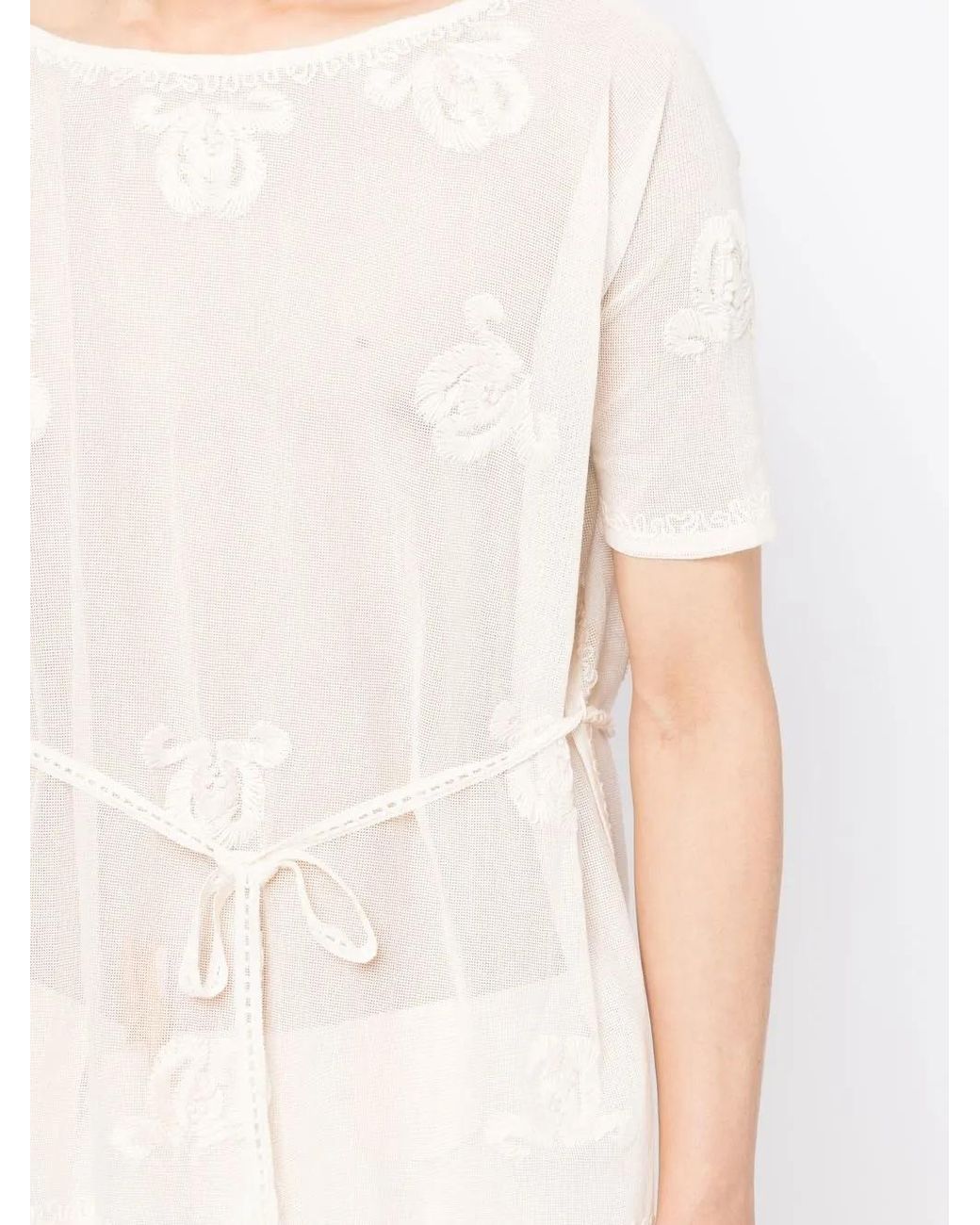 Bode White Cotton Embroidered Design Top for men