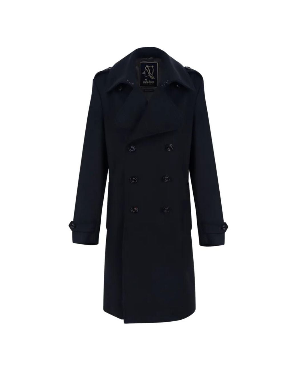 Sealup Blue Double-Breasted Epaulette Coat