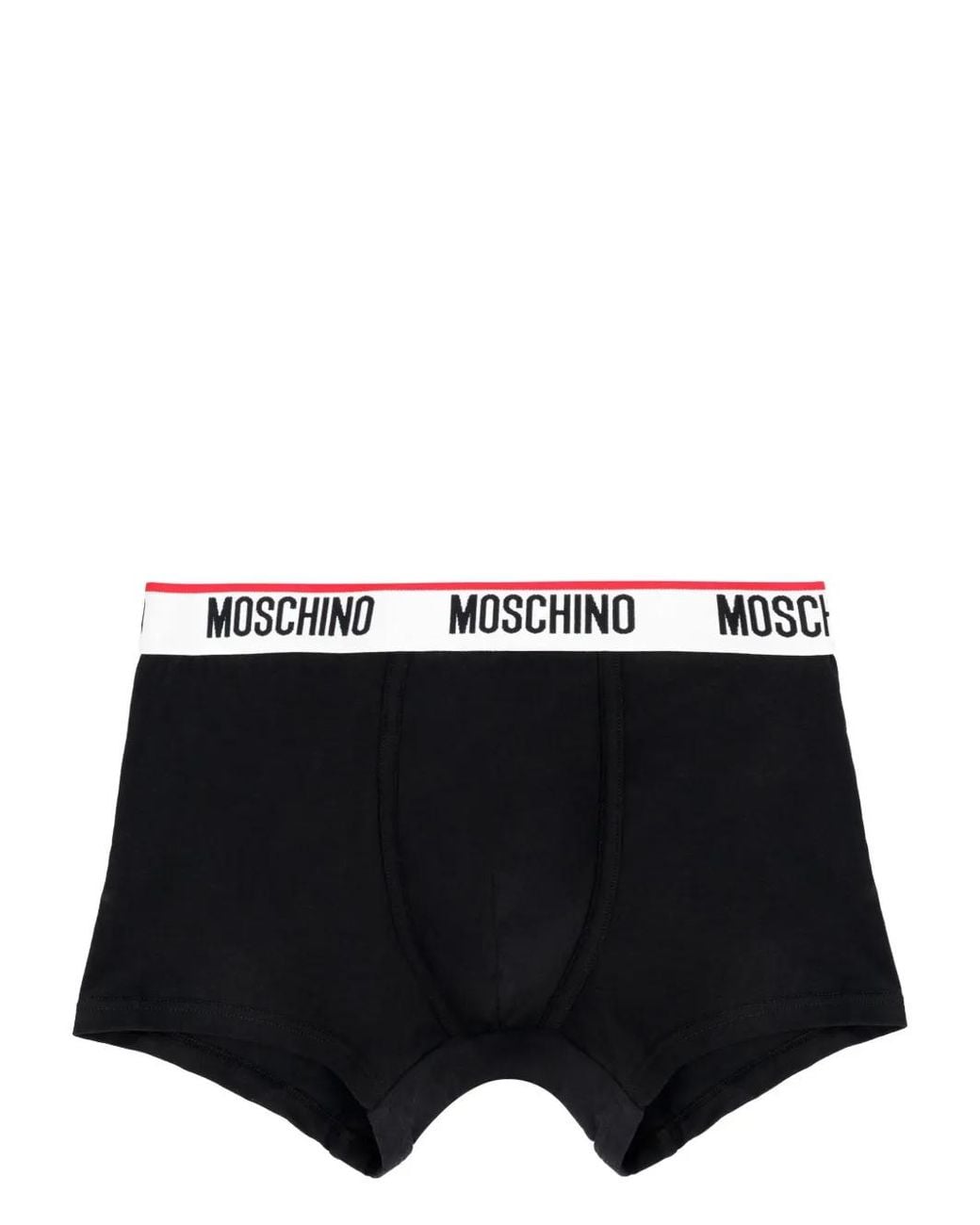 Moschino Black Logo-Waistband Briefs (Set Of Two) for men