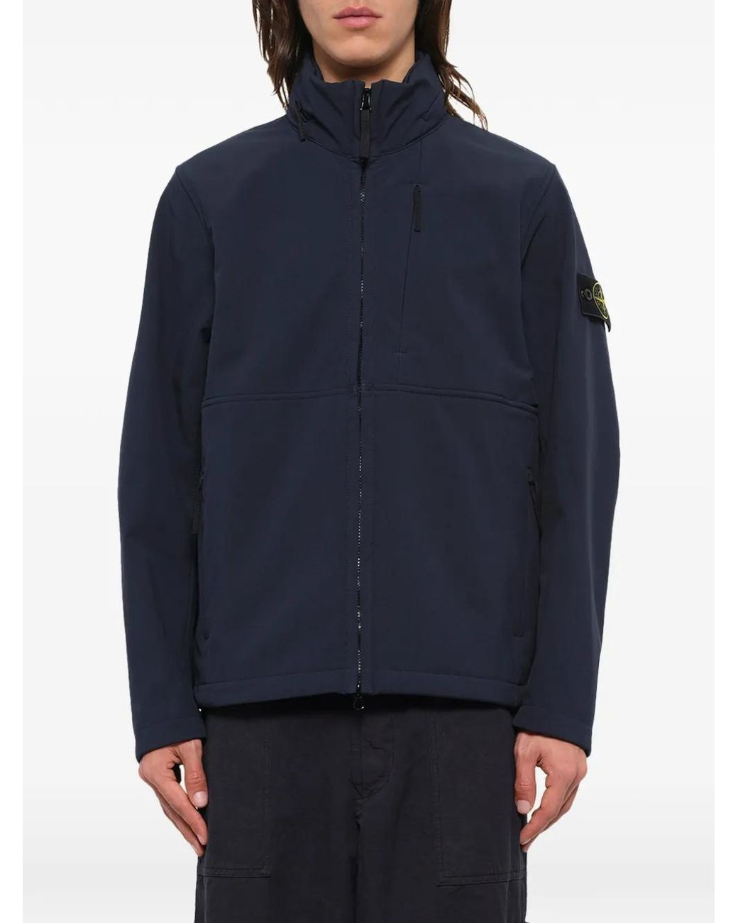 Stone Island Blue Q100005 Soft Shell-R_E.Dye Technology Jacket for men