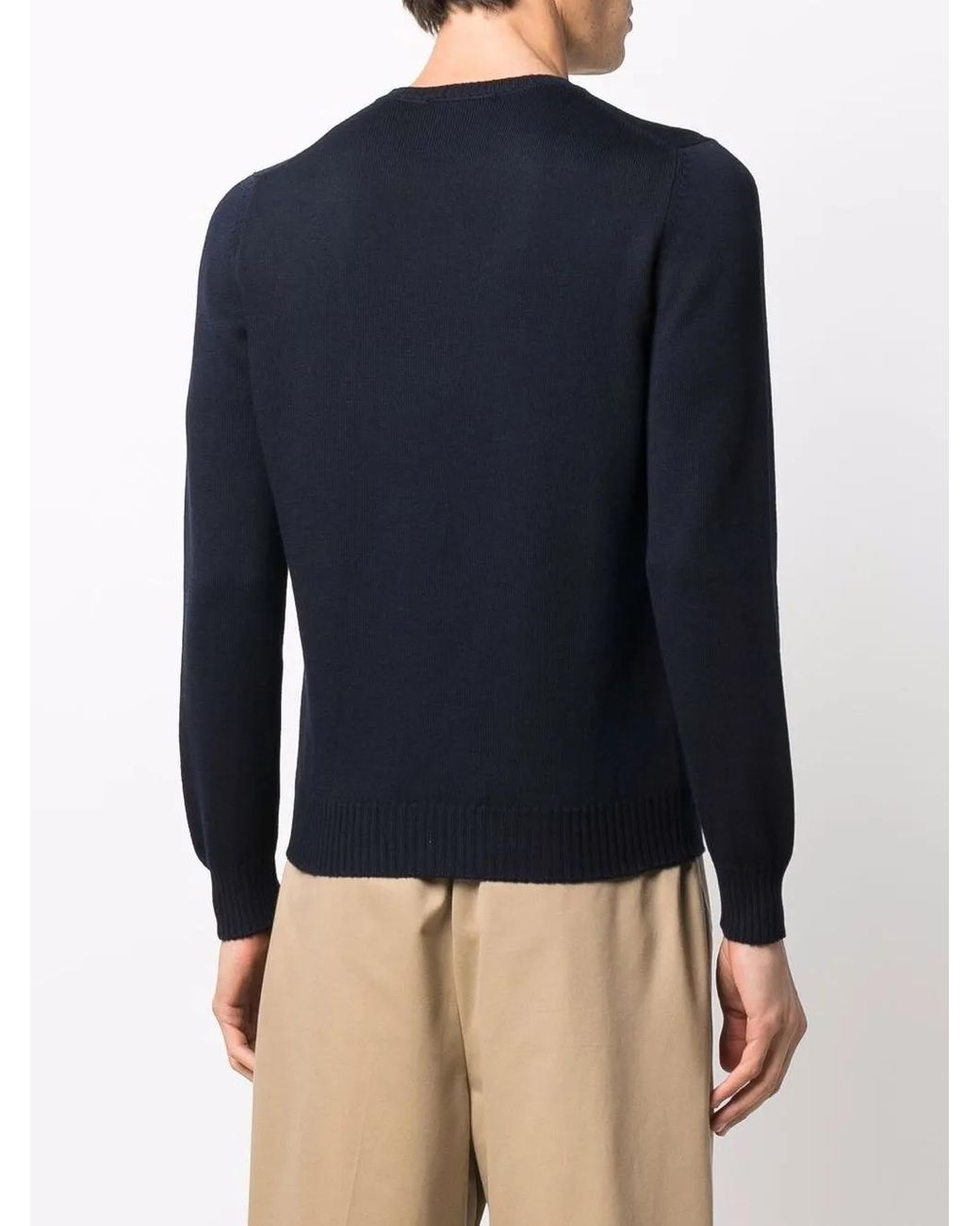 Fileria Blue Slim Fit Wool Jumper for men