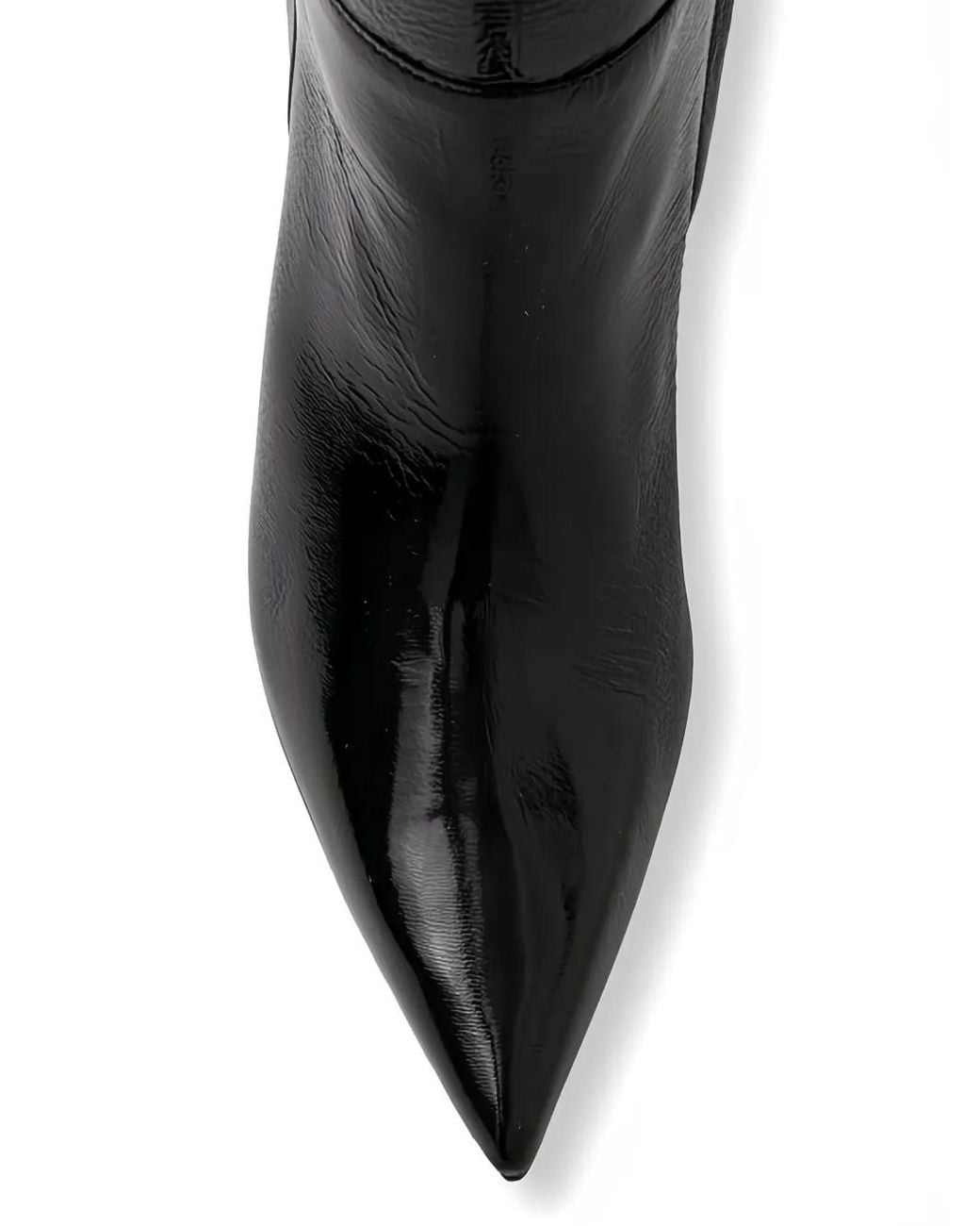 MSGM Black Pointed Knee High Boots