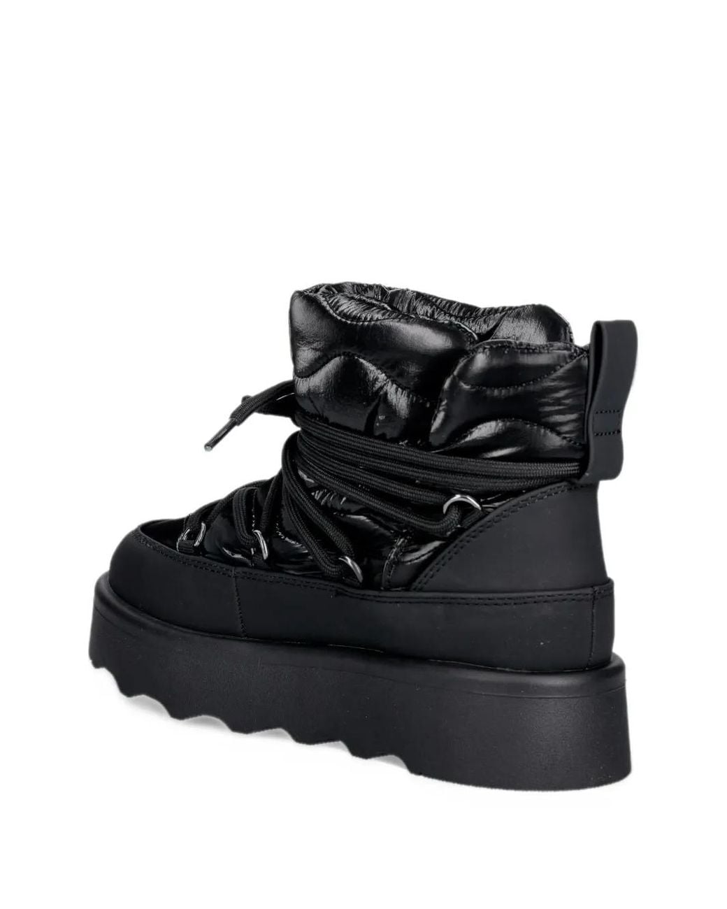 Blauer Black Doyle 01 Quilted Lace-Up Ankle Boots