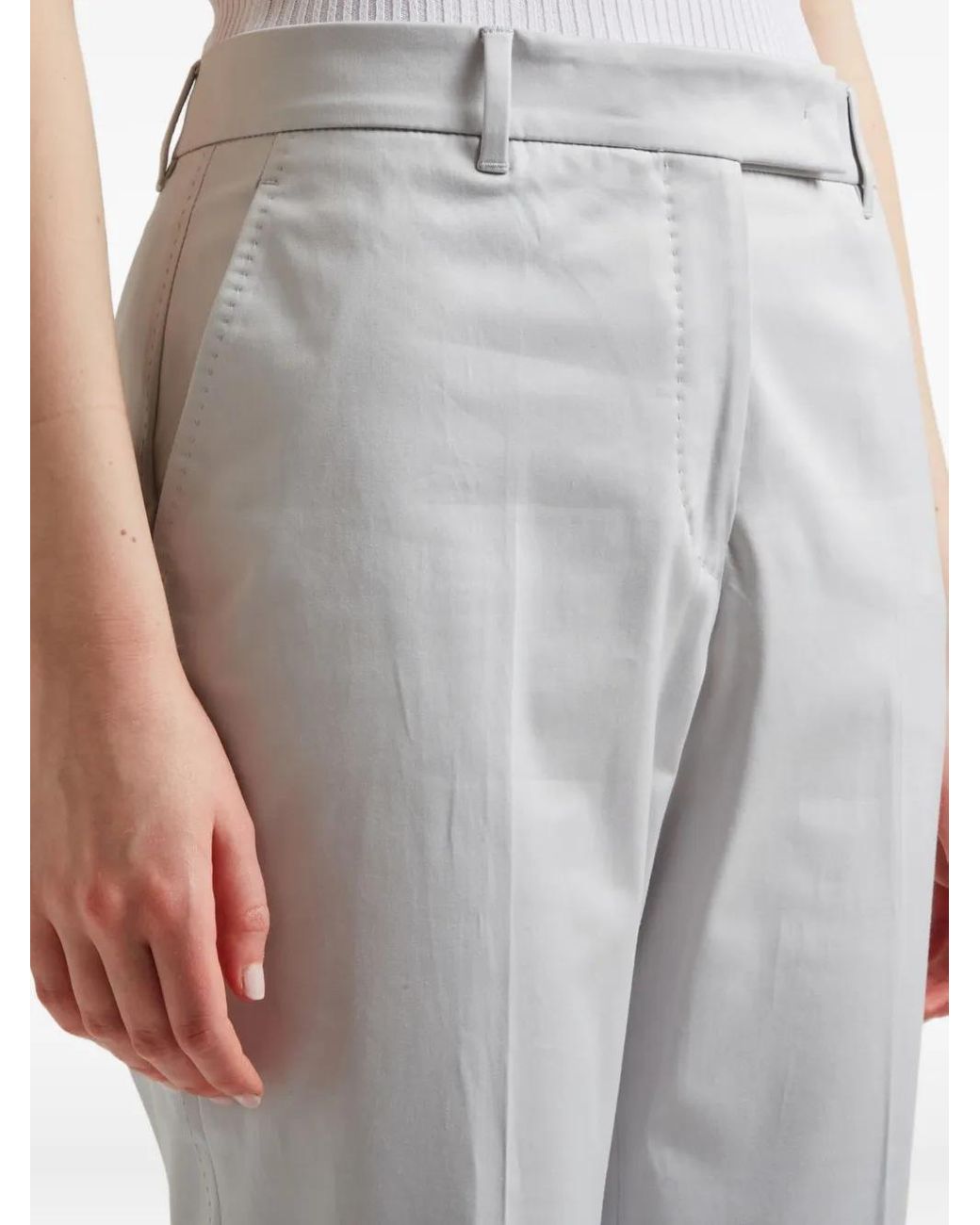 Incotex Gray Flat-Front Trousers