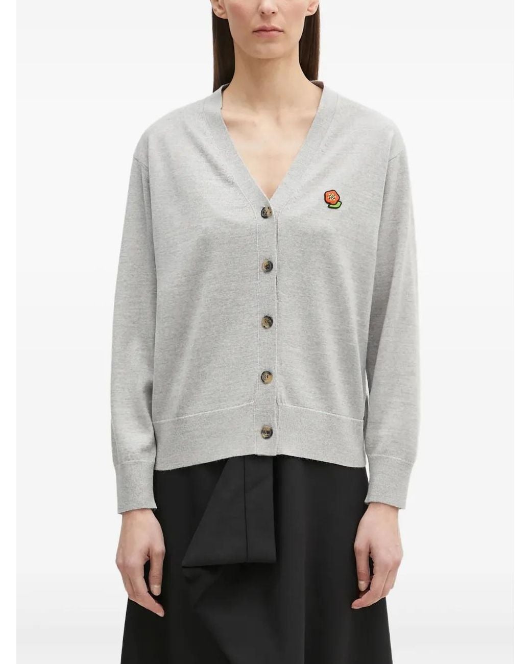 KENZO Gray Wool Cardigan