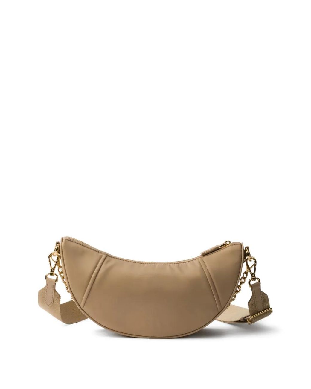 Borsa A Spalla Demi-Lune di Prada in Brown