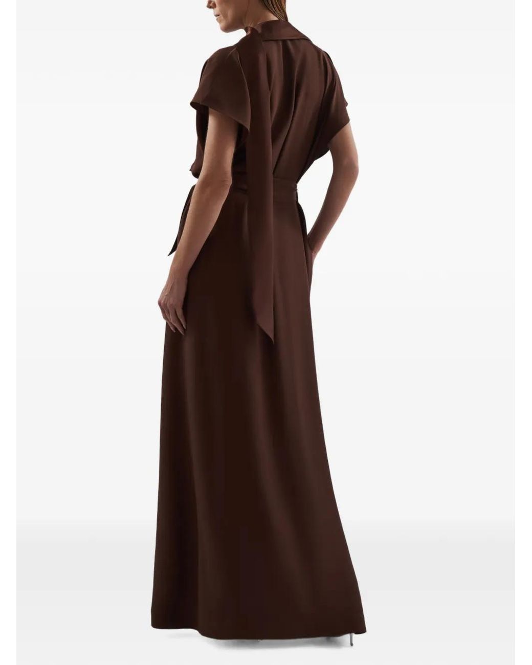 Taller Marmo Brown Serengeti Belted-Waist Maxi Dress