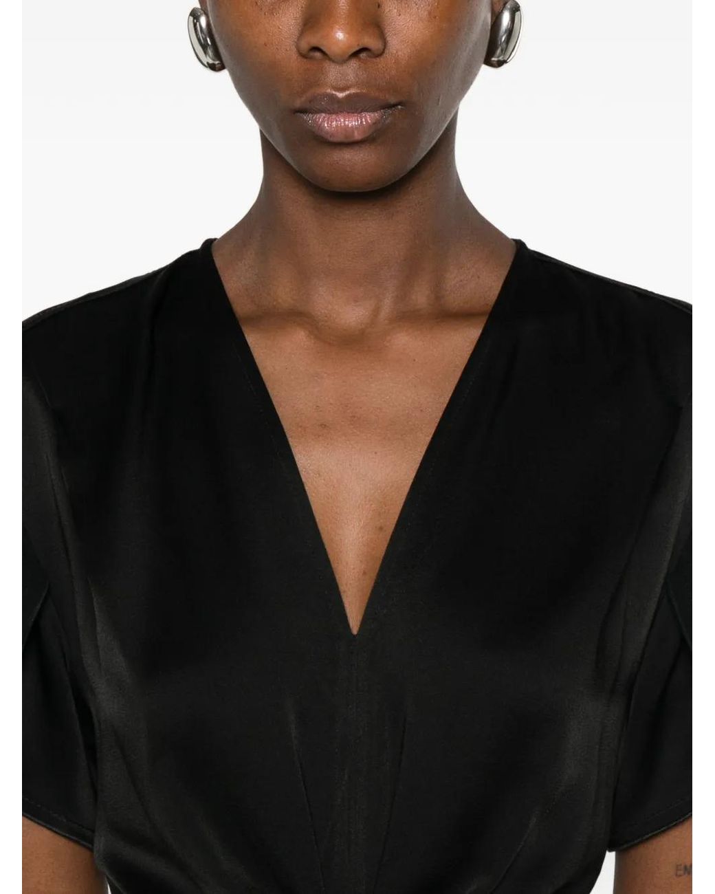 Victoria Beckham Black Eve Midi Dress