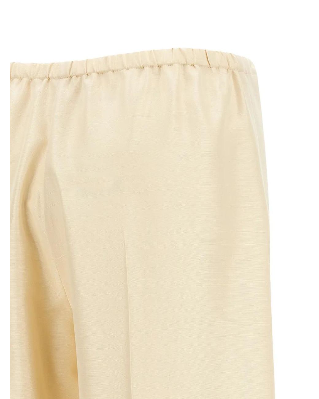 The Row Natural Beta Silk Trousers