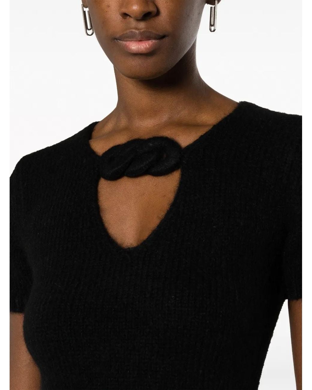 Alexander Wang Black Rope-Detail Knitted Minidress