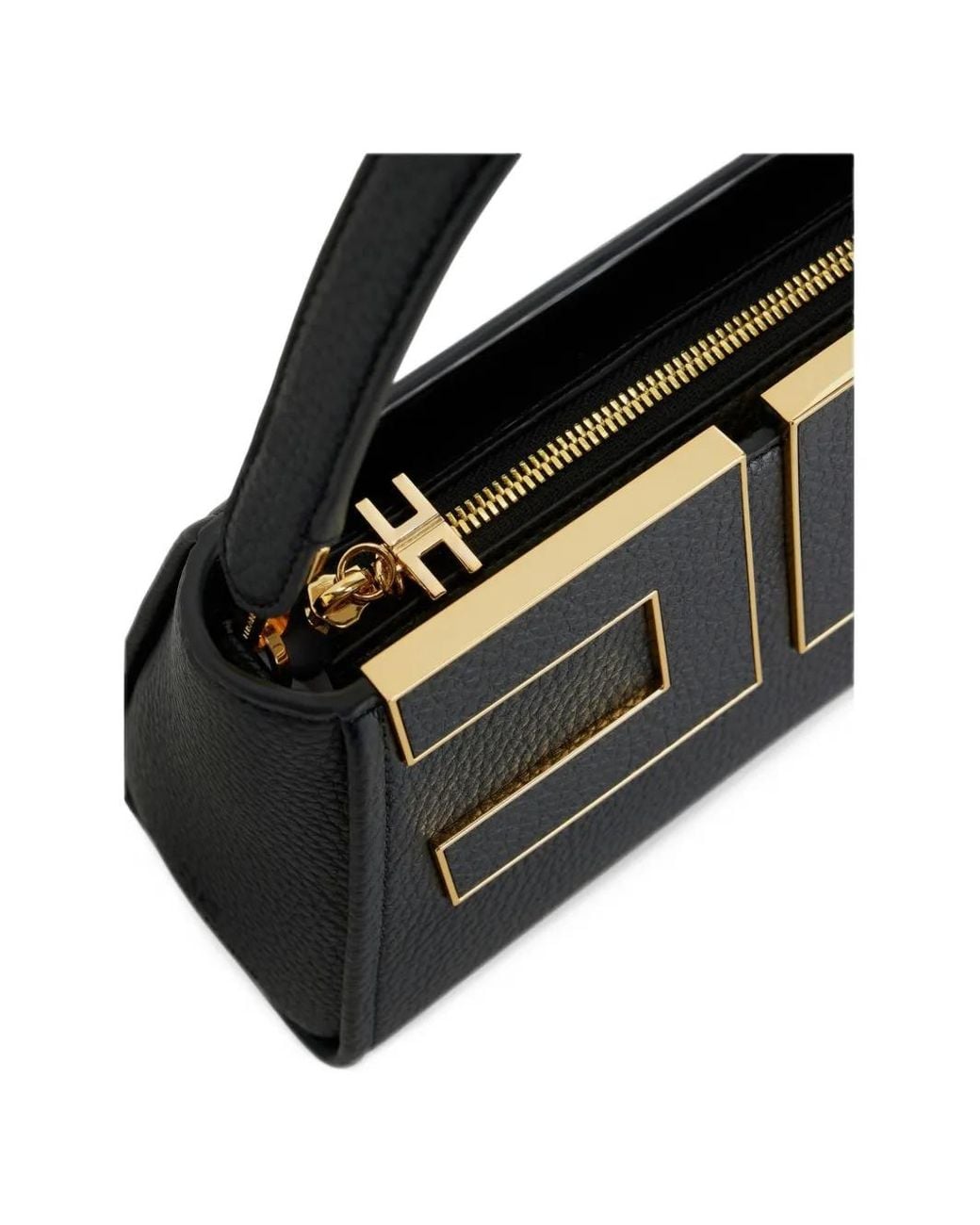 Elisabetta Franchi Black Handbag With Logo