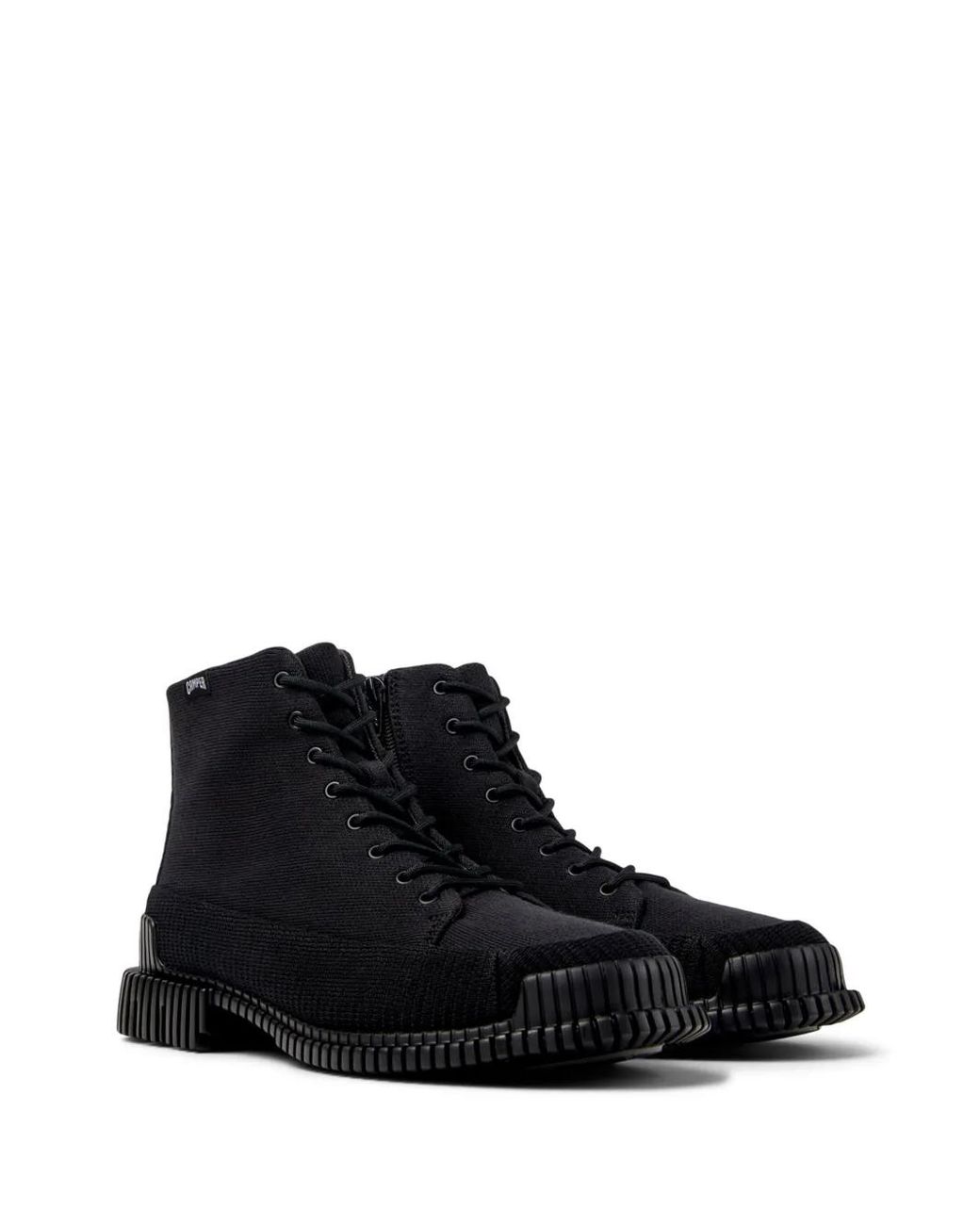 Camper Black Recycled Pix Lace-Up Boots